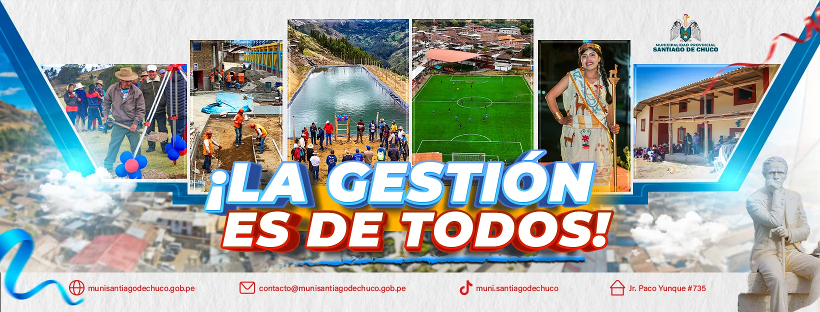 Portada institucional 2026 de la Municipalidad Provincial de Santiago de Chuco